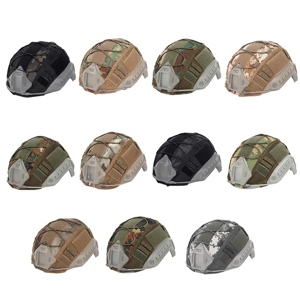 Outdoor Helmet Cover Camouflage Helmet Headdress With Elastic Cord Paintball Helmet Accessories (helmet Not Included) drop ship