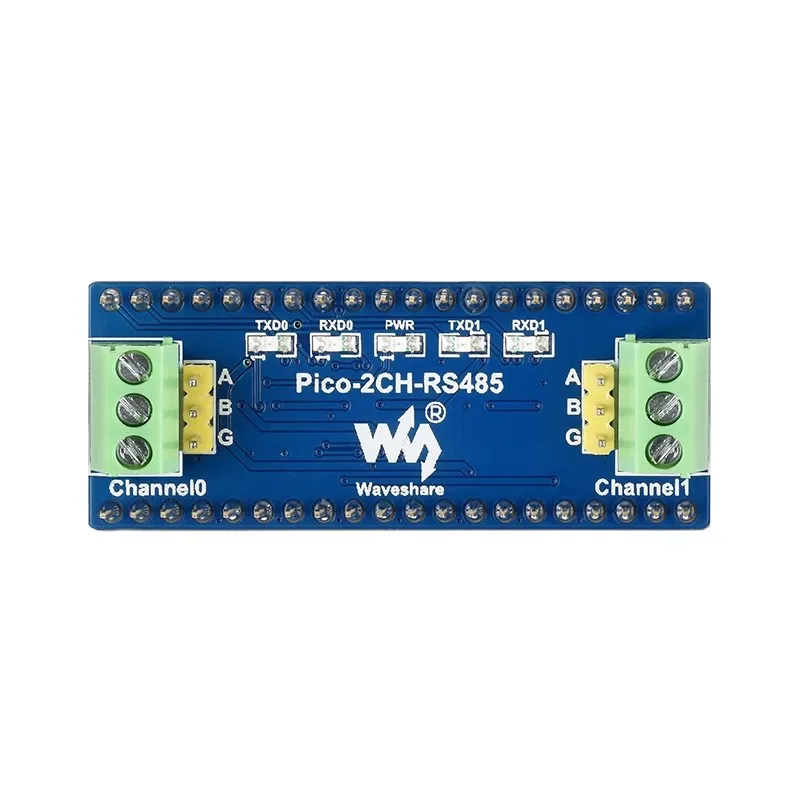 For Raspberry Pi Pico Expansion Board 3.3V Dual Channel RS485 UART Communication Interconvertible