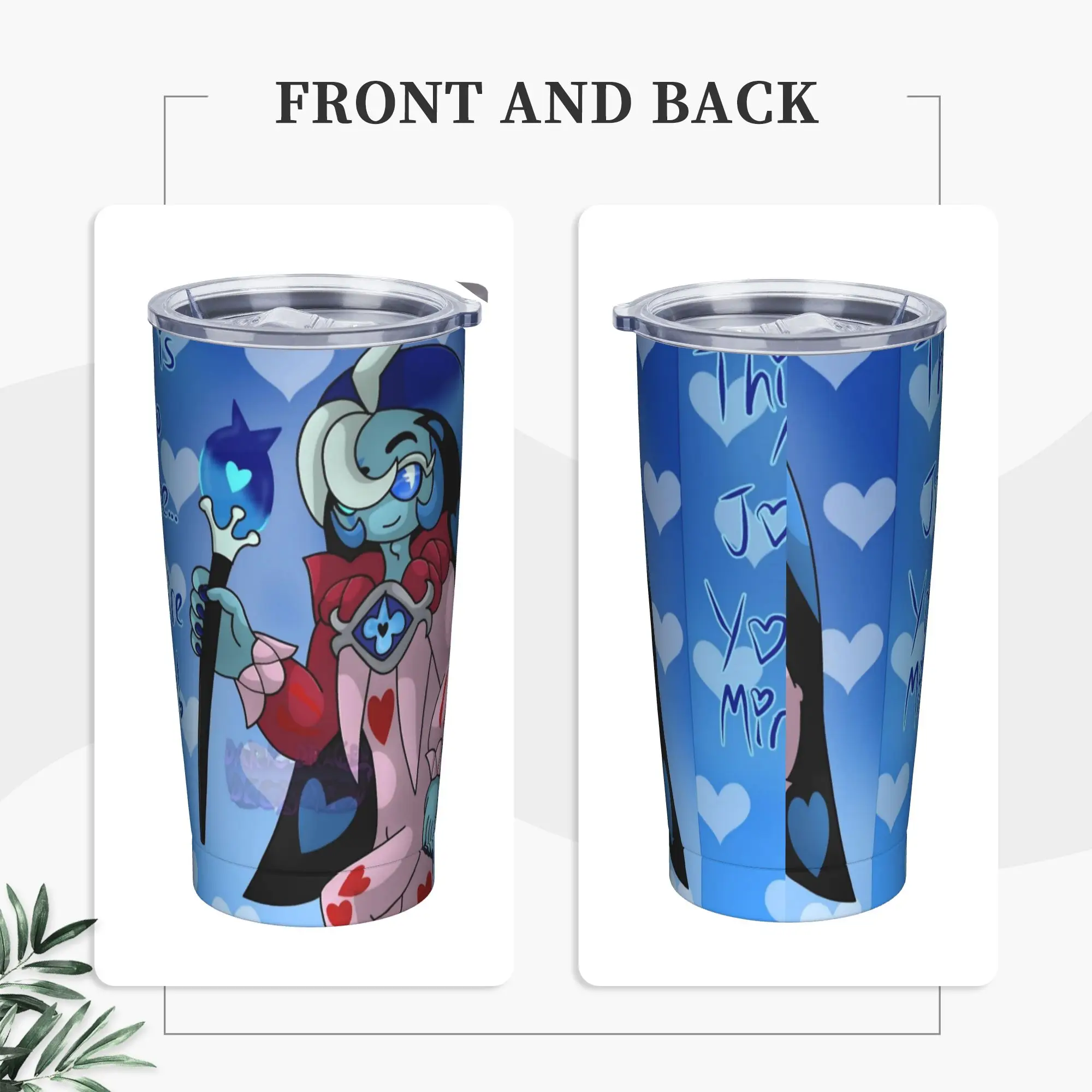 Shadows Milks Cookiee Valentine's Day Tumbler Vacuum Insulated Cookie Run Cups Vacuum Flask Double Wall Mug Water Bottle, 20oz