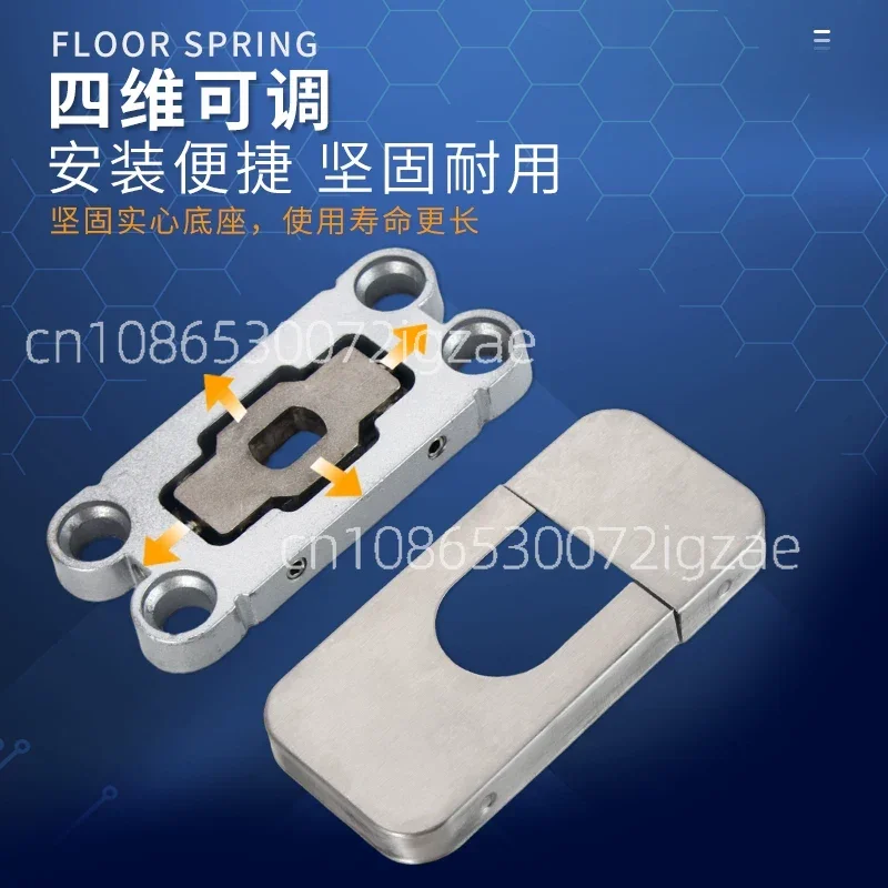 

Face Mount Floor Closer Spring Glass Door Patch Fitting Clamp Pivot Hinge Brush Matte Black Rose Gold Titanium