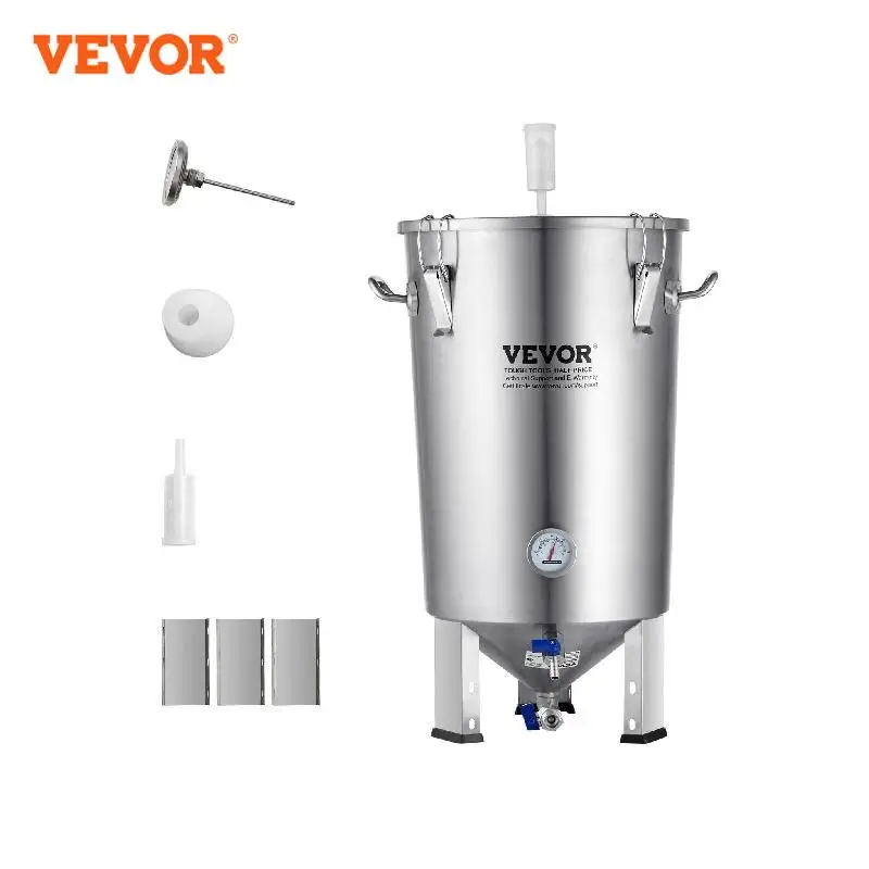 VEVOR 8 16 GALLON Beer Brew Fermentor Brew Bucket Fermentor for Brewing Home Brewing Supplies with Base Kettle Stock Pot