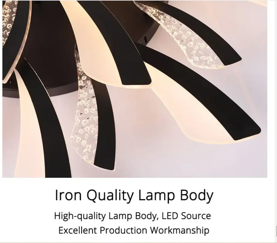 

Dining White Black Body chandelier lights Study Room Modern LED ceiling for living room bedroom AC90-260V Chandeliers Fixtures