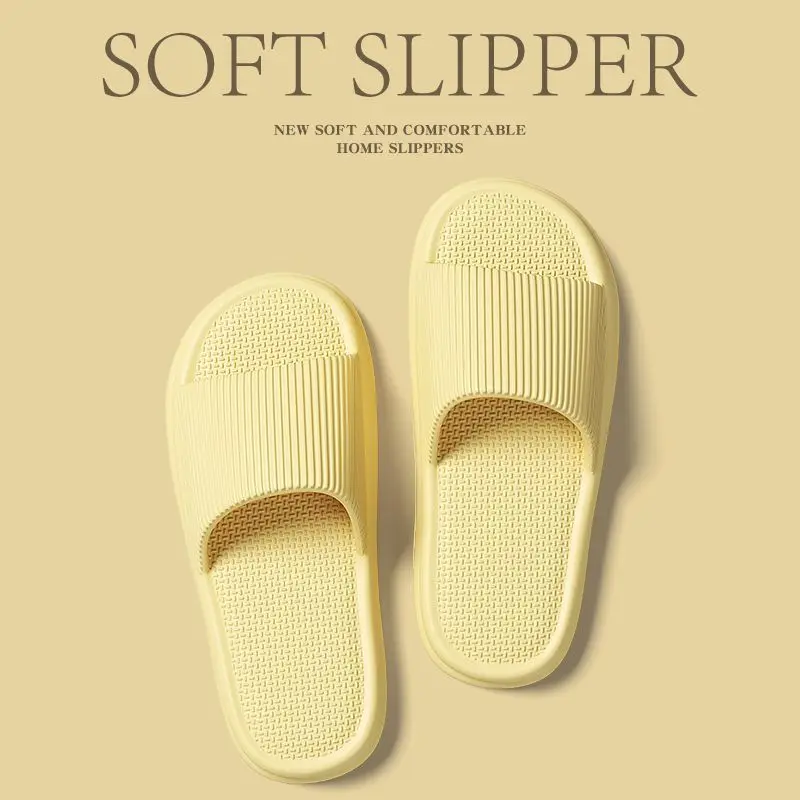 New Non-slip and Wear-resistant, Light and Comfortable Deodorant Silent Slippers Women Shoes Home Slippers Men Shoes