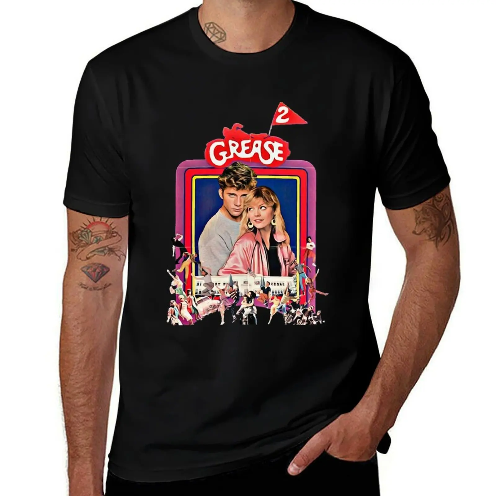 Grease 2 Classic 80 s Film T-Shirt Summer Print Short Sleeve Tee T-Shirt