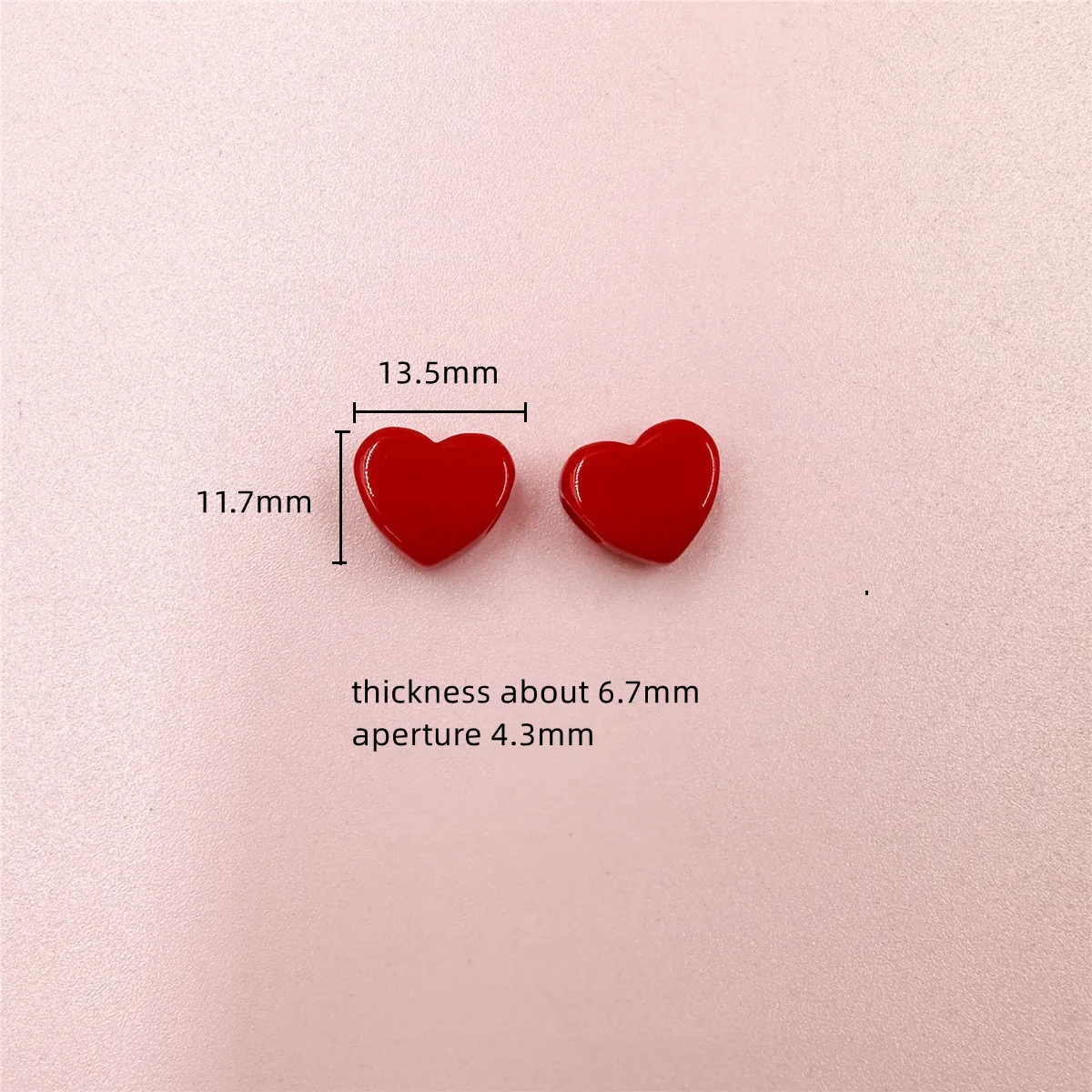 20pcs/bag Acrylic Macaron Color Loose Flower Heart Beads Horizontal Hole DIY Earrings Bracelet Pendants Jewelry Making Materials