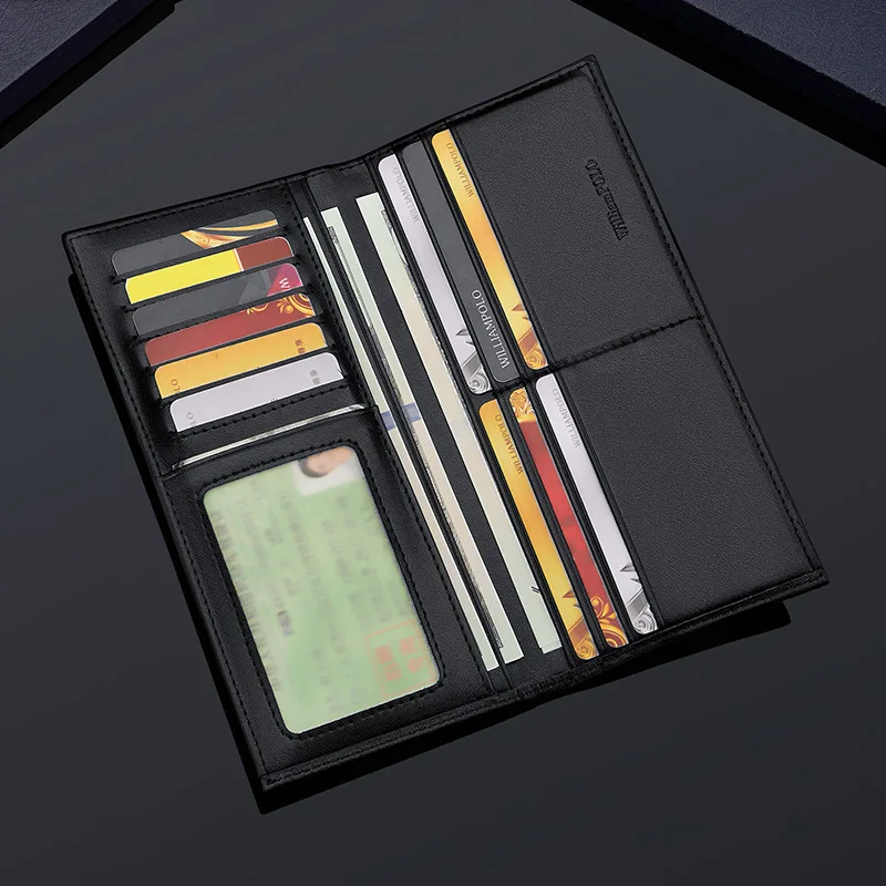 Leather men's wallet, fashionable and personalized card holder, multifunctional card bag