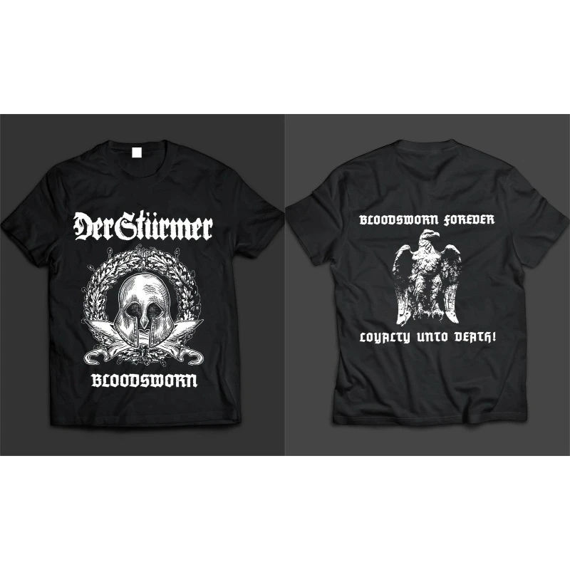 DER STÜRMER Bloodsworn تي شيرت الرجال الصيف شخصية الشارع طاقم الرقبة قصيرة الأكمام القطن فضفاض الرجال تي شيرت على طراز هاراجوكو