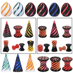 3 Pcs/lot 3D Printed Spiral Cone Toys Impossible Pyramid Passthrough Sculpture Pass Through Pyramid Fidget Toy Stress Relief Toy