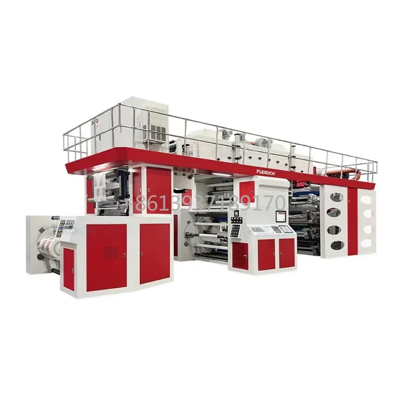 High Speed 6 8 Colors Central Drum Ci Flexo Printing Machine for PVC & Polyethylene Films Price
