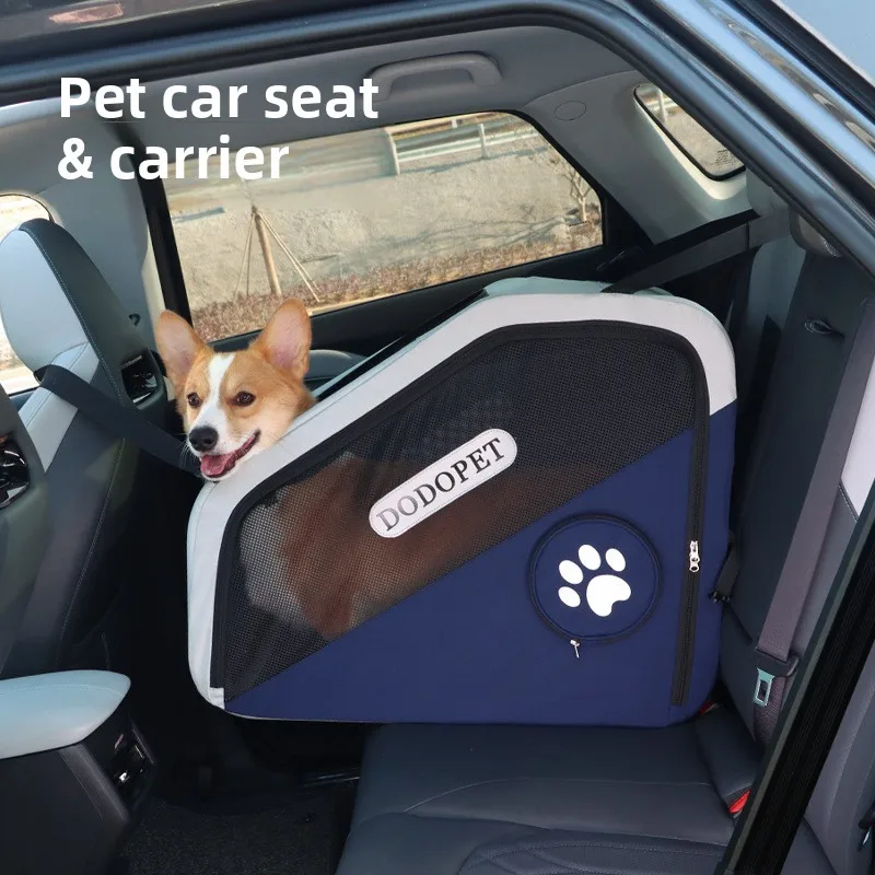 

Car pet cage safety kennel escape prevention travel dog cage quick folding