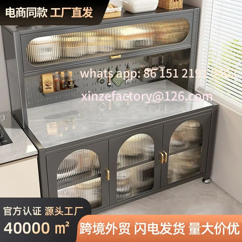 Estante de cocina de pizarra personalizable, armario doméstico multicapa de suelo a techo, gabinete de almacenamiento integrado multifuncional a