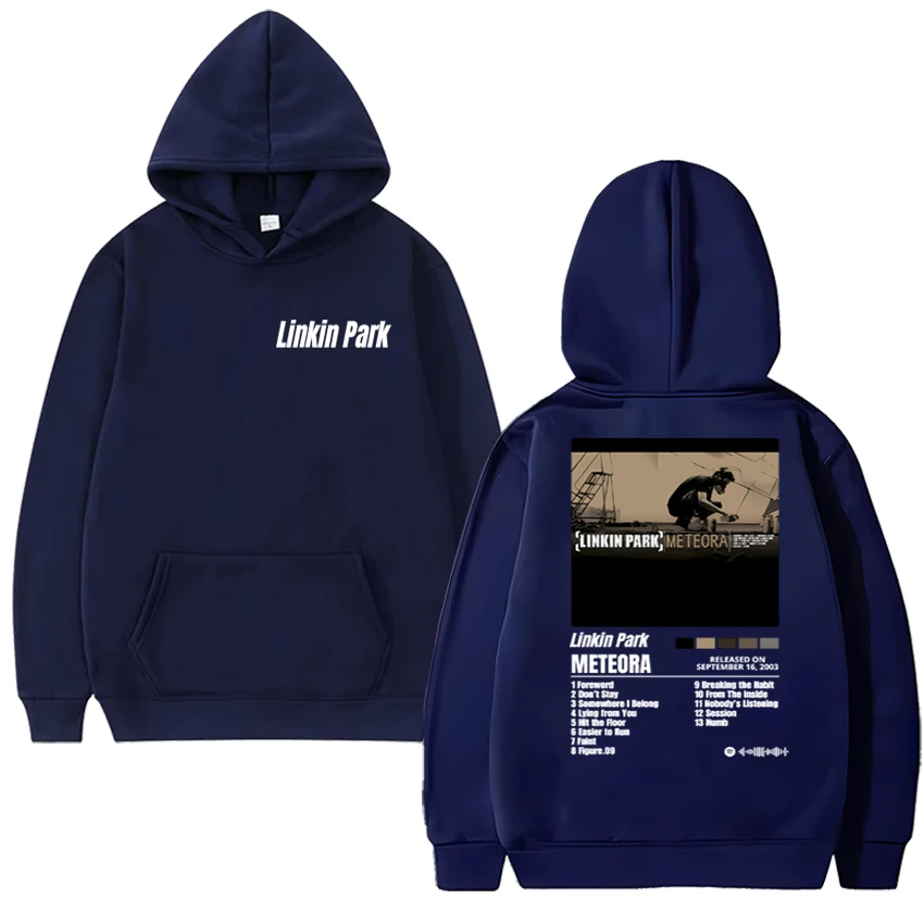 2025 New in Linkin Park Meteora poster Hoodie Men women vintage hip hop streetwear Unisex Casual Fleece Long sleeve pullovers