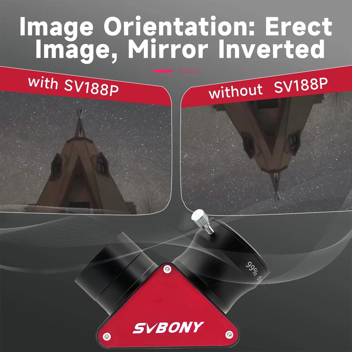 Svbony SV188/SV188P 1.25"/2" Zenith Mirror for Astronomical Telescope, 90% 99% Reflectivity, Full Metal image 4