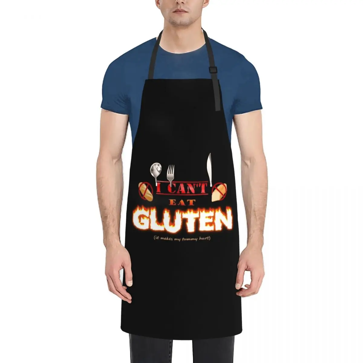 

I can't eat gluten it makes my tummy hurt gluten intolerant celiac meme Apron for kitchen useful nail tech supplies Apron