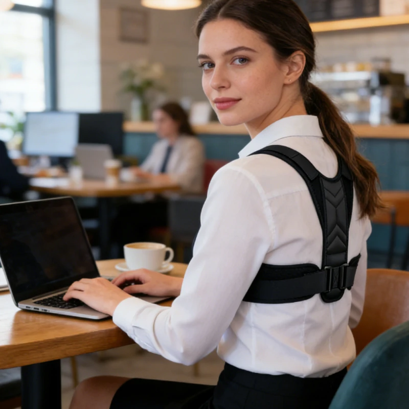 1pcs Back Posture Correction Belt Hunchback Corrector Adult Men and Women Sitting Posture Correction Belt Shoulder Straight Back