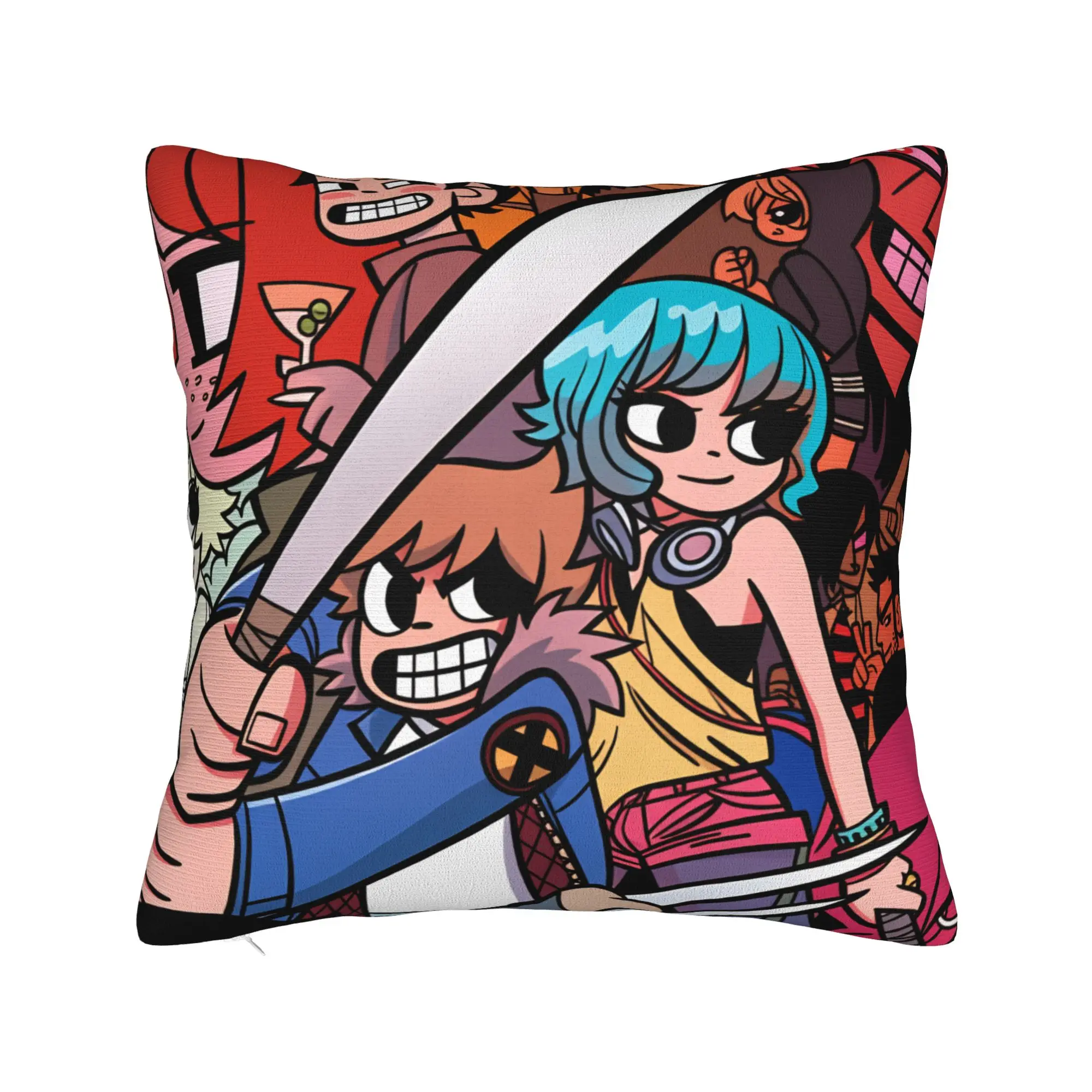 Scott Pilgrim Vs The World Anime Pillow Case  Square Pillow Cover For Living Room Chair Morden Cushion Cover