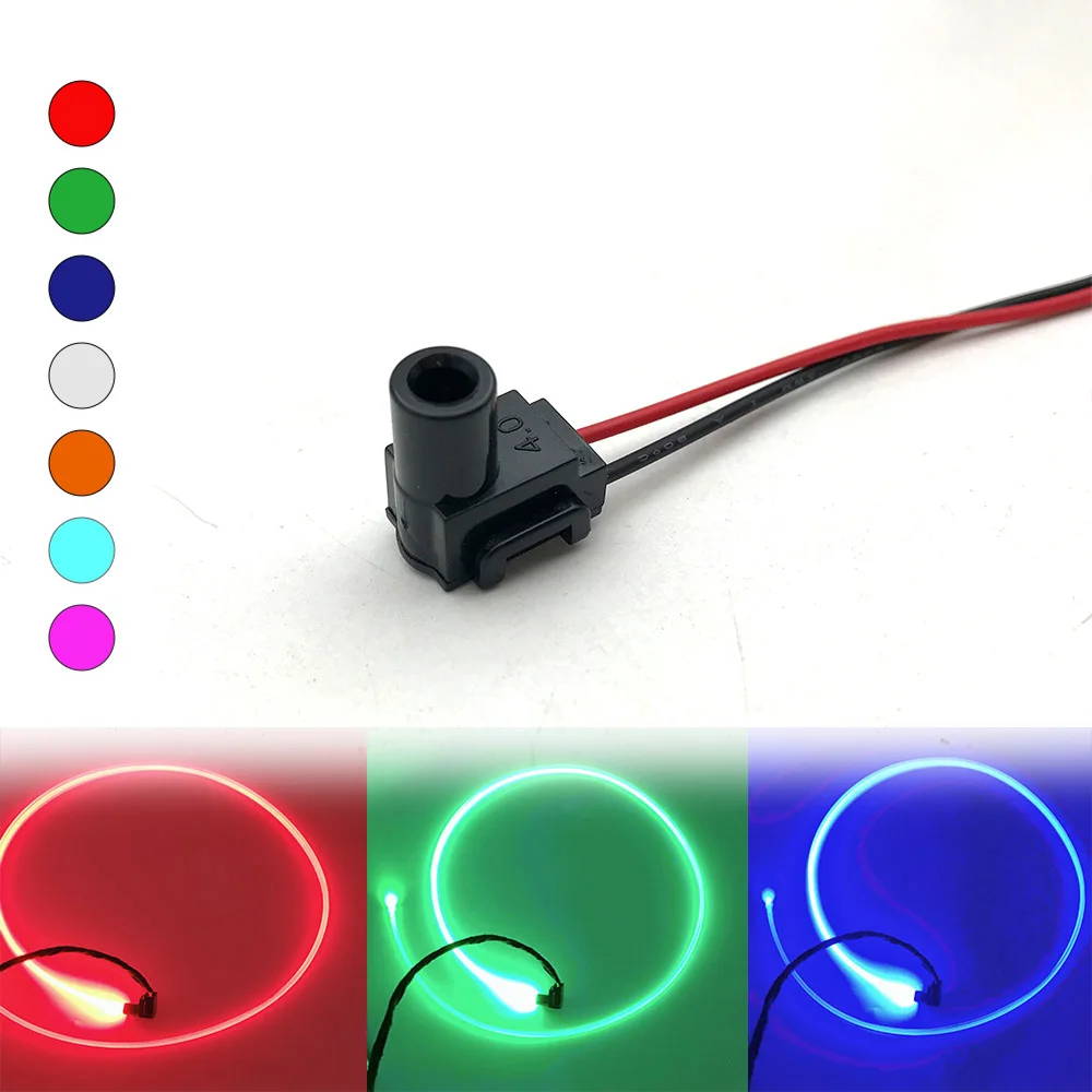 4pcs 12V 0.2W Led Light Source Plastic Mini Illuminator L-type LED Emitter Side Glow Fiber Optic Lamp Car Use 3/5/8MM Hole