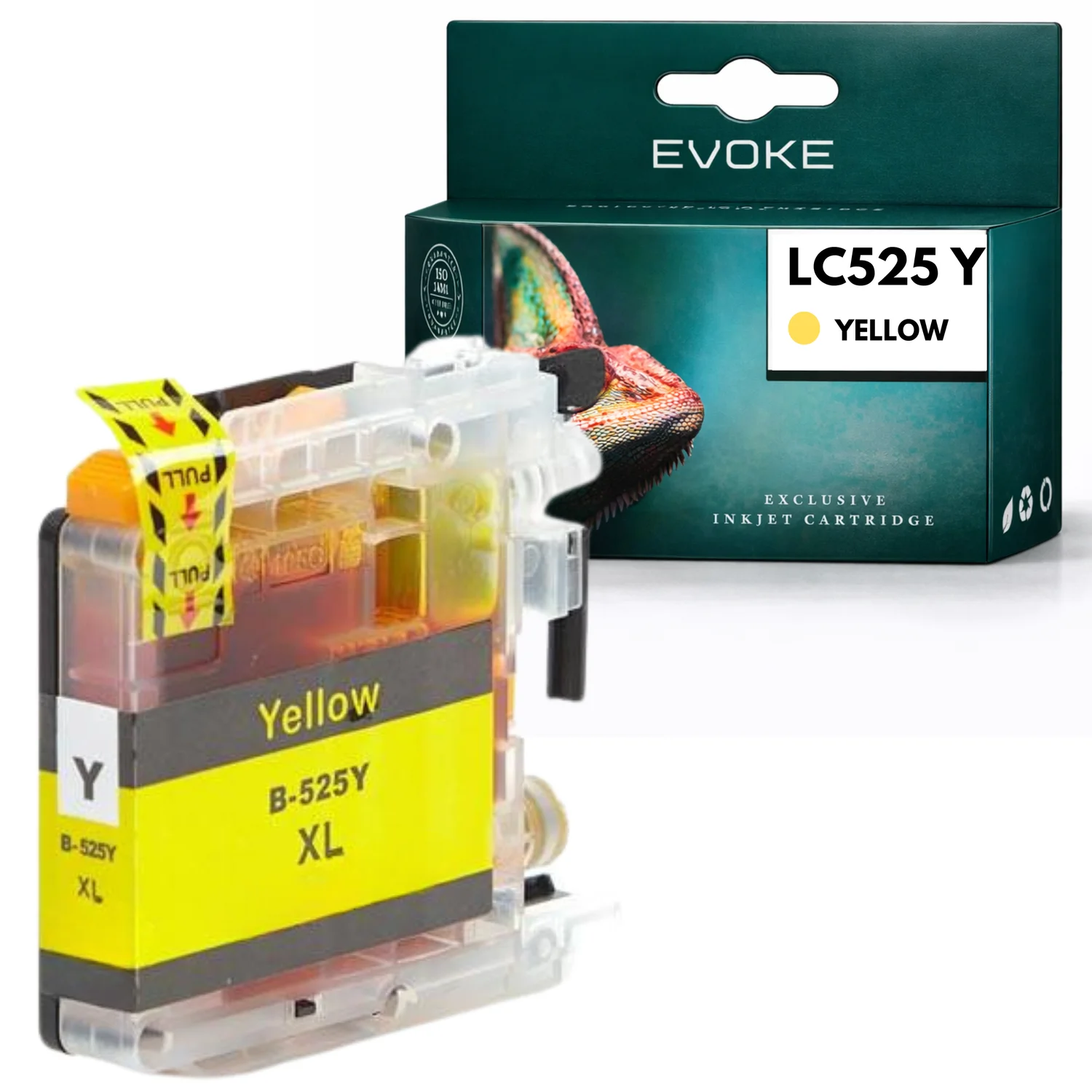 Evoke Compatibele Inkt voor Brother Lc-525Xly Lc525Xly Lc-525Xl Lc525Xl Geel Dcp-J100 Mfc-J200 Dcp-J107
