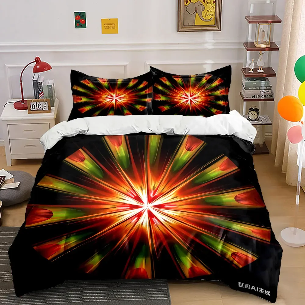 Colorful Abstract Art Decor Set Multiple sizes kid's and adults' bedroom Exquisite 3PC bedding set, gift
