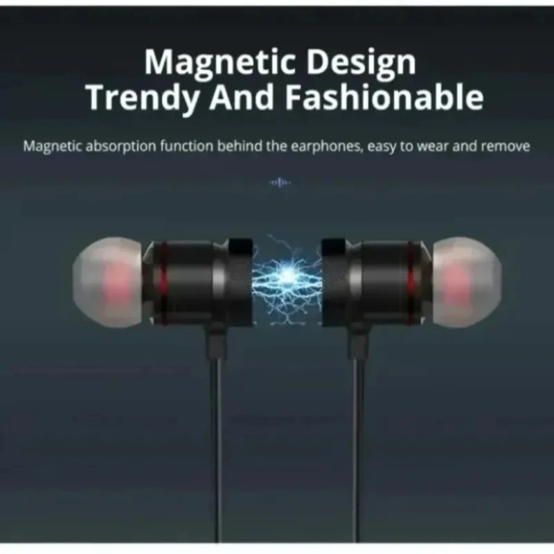 1-4Pcs Neckband Bluetooth Earphones In Ear Magnetic 4.2 Stereo Sound Earbuds With Mic For Sports Running Gym Workout Daily Use - view 6