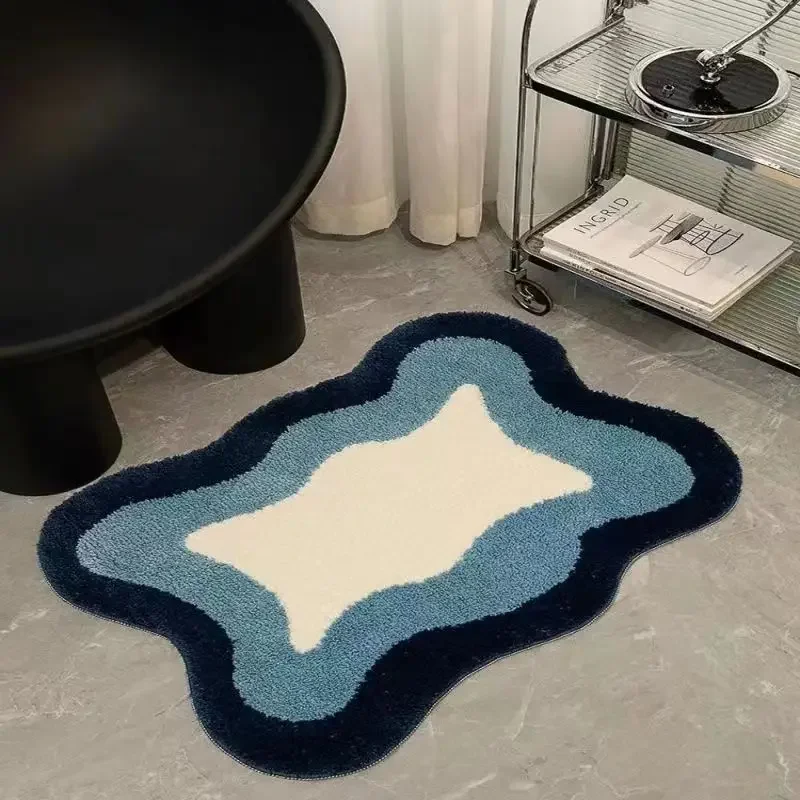 Ins Style Bath Floor Mats Non Slip Stain-resistant Carpets Living Room Bedroom Rugs Absorbent Cashmere Mats