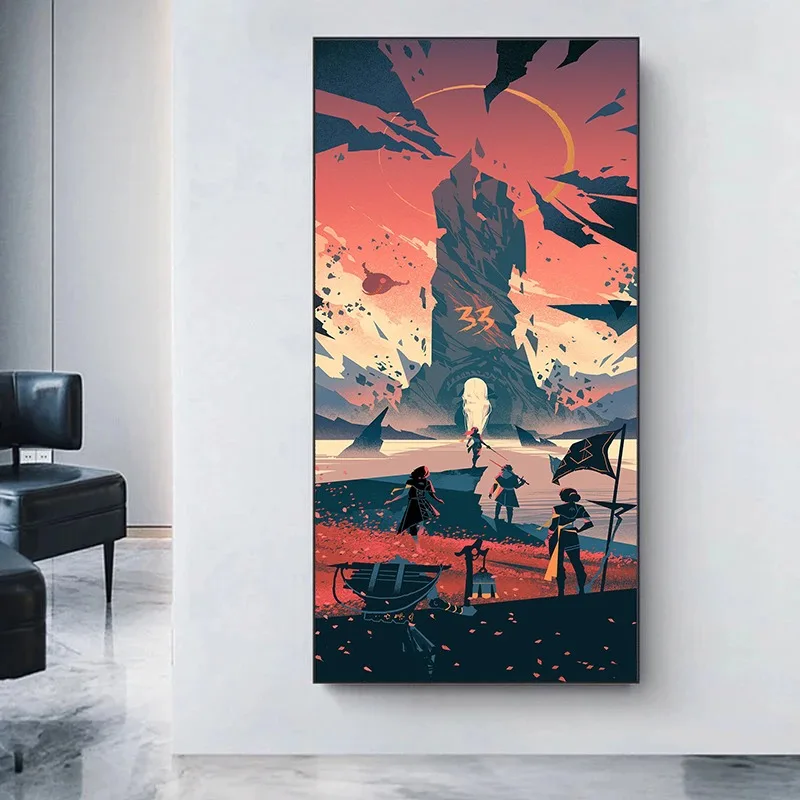 Clair Obscur Expedition 33 Video Game Art Print Poster Fantasy RPG Canvas Painting Modern Gaming Room Decor Aesthetic Wall Art