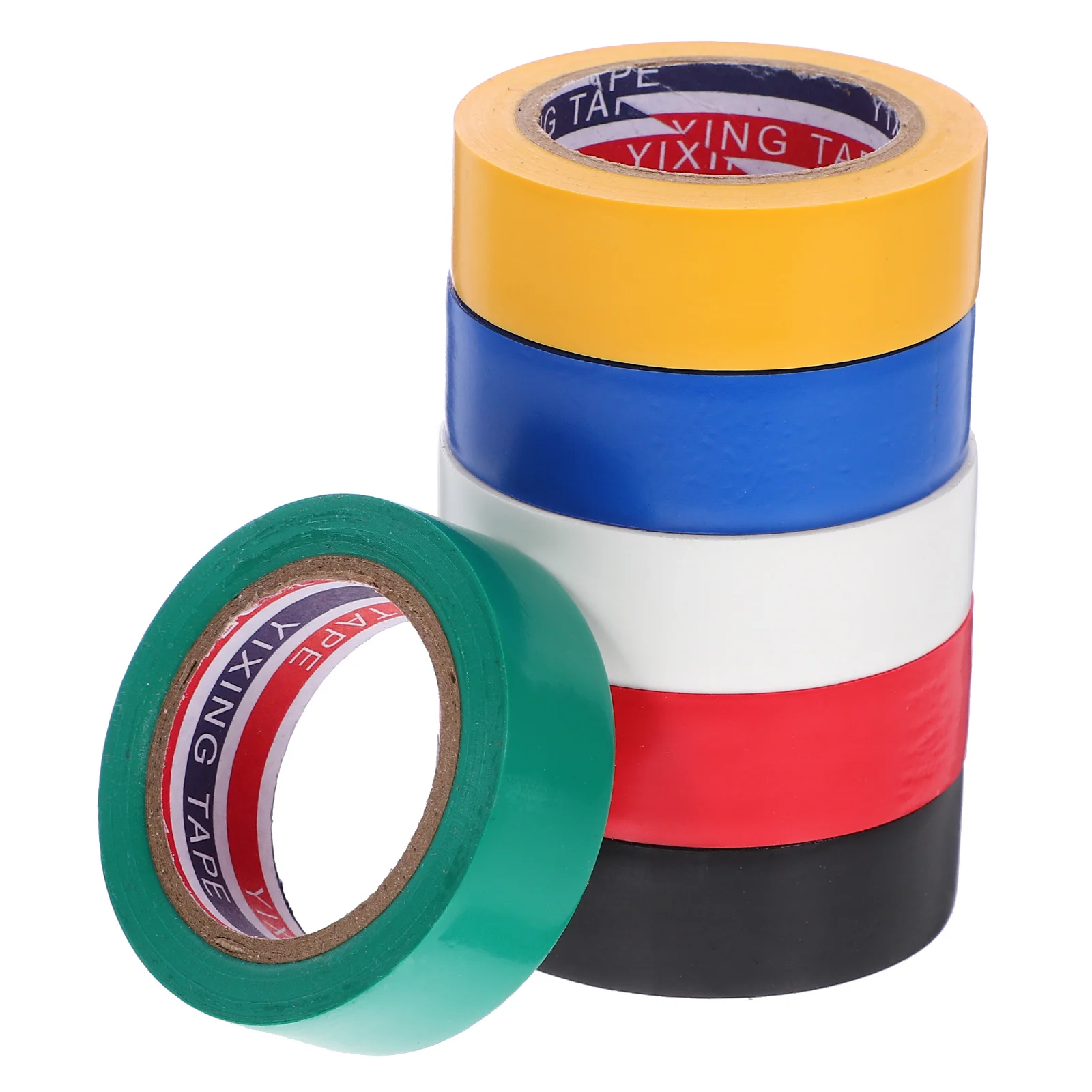 

6 Rolls Electrical Tape Colors Wire White Out Red Insulation Industrial Electrician Water Proof Indoor Colored