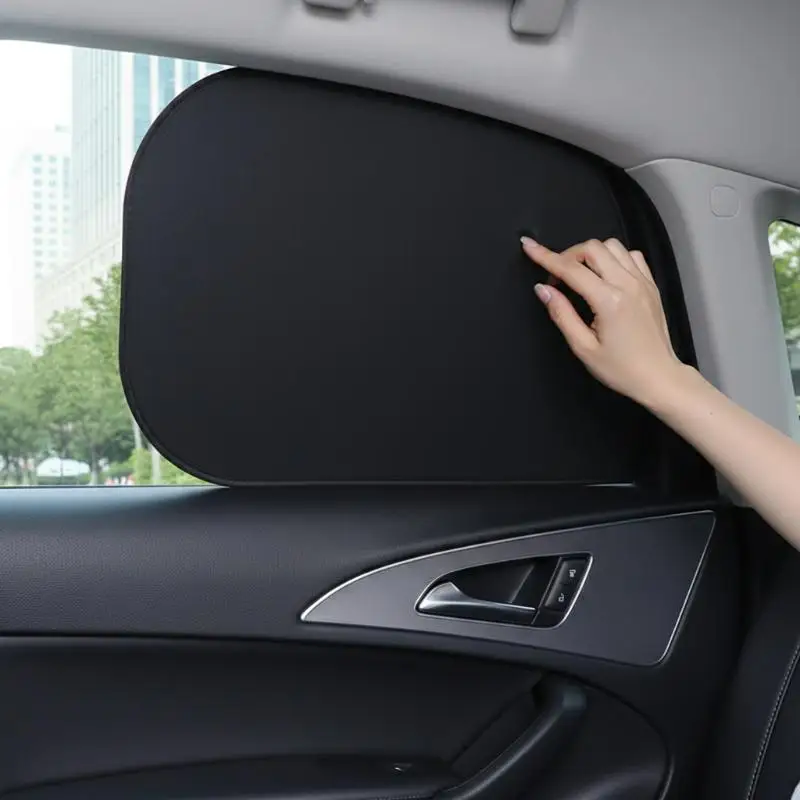 【CR】Car Side Window Sun Visor Electrostatic 4 Layer Curtain Blocks UV Sunlight Ideal for Long Distance Travel