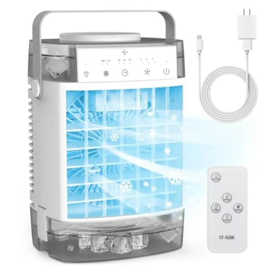 

Portable Air Conditioners 3-in-1 Portable AC Unit Personal Mini Air Conditioner With 1000ml Water Tank USB Charging Mini Coolin