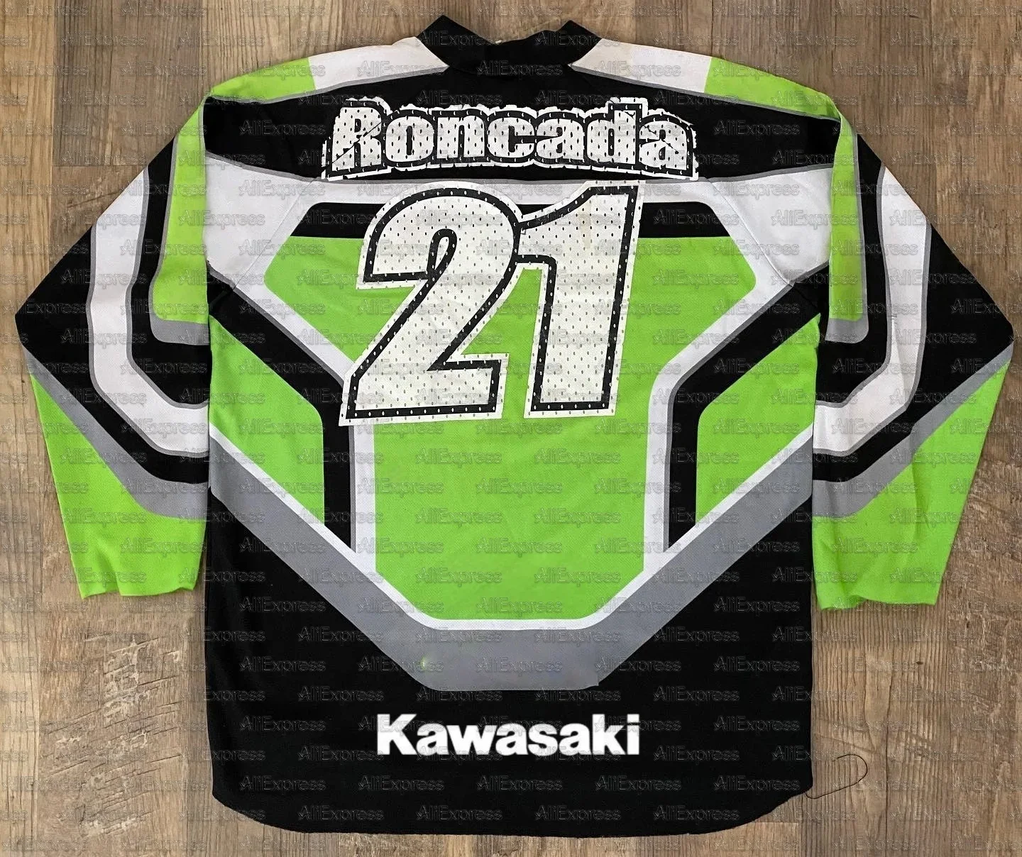 

Новая униформа для мероприятий Kawasaki # 21 Roncada Модная повседневная спортивная одежда для мужчин и женщин, летняя дышащая быстросохнущая футболка для мотоциклистов