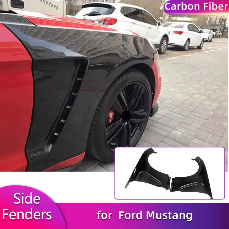

Carbon Fiber Front Bumper Fender Vents for Ford Mustang 2018-2023 Car Racing Side Fenders Air Vent Trims Mudgurd Body Kits
