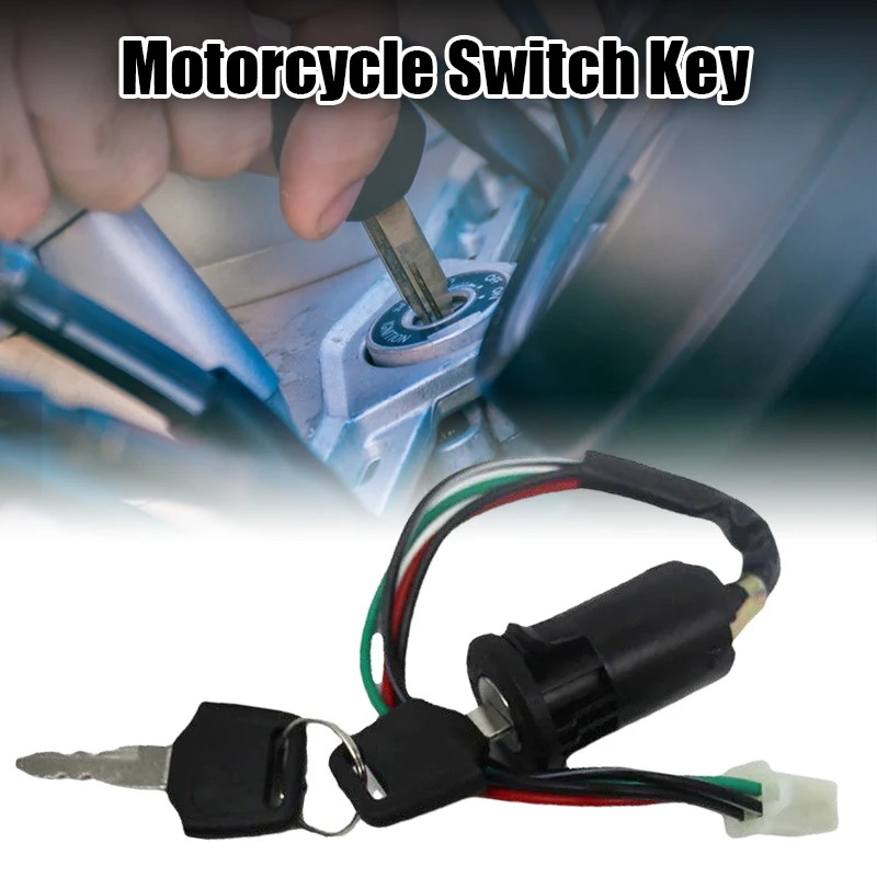 1pcs Universal Motorcycle With Wire Lgnition Switch Key Start Switch Door Locks ATV For Suzuki For Honda 50cc-250cc