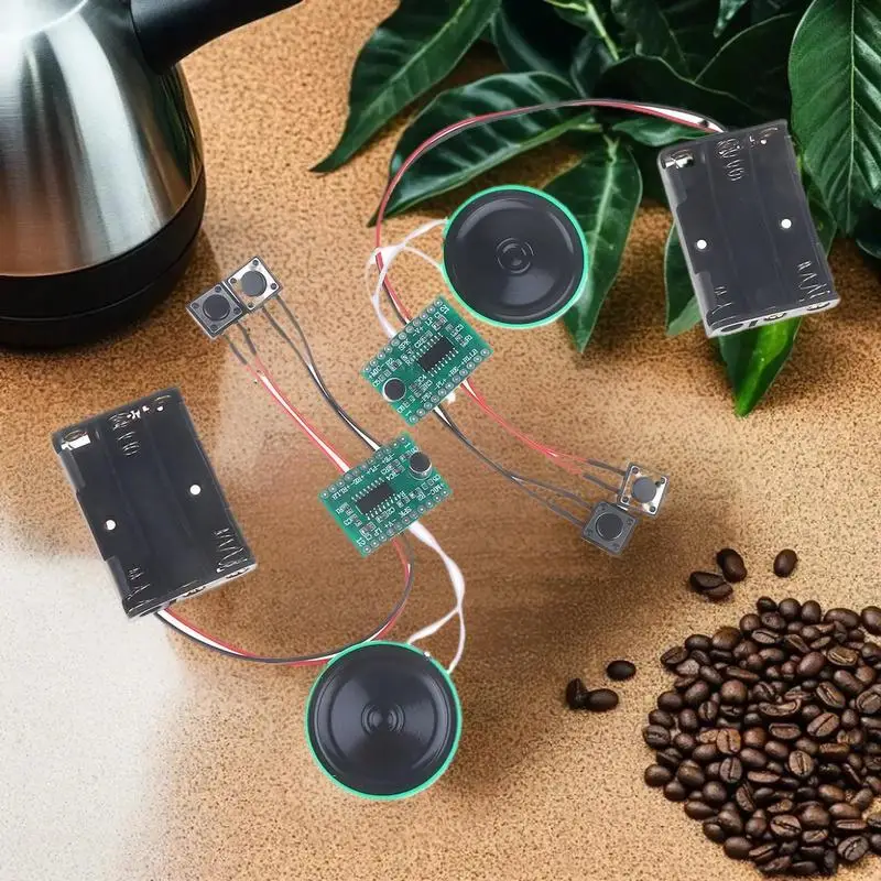 DIY Recording Module 60-Second Recording Playback Two-Button Recorder Voice Greeting Electronic Card Module 5/10CM Cable