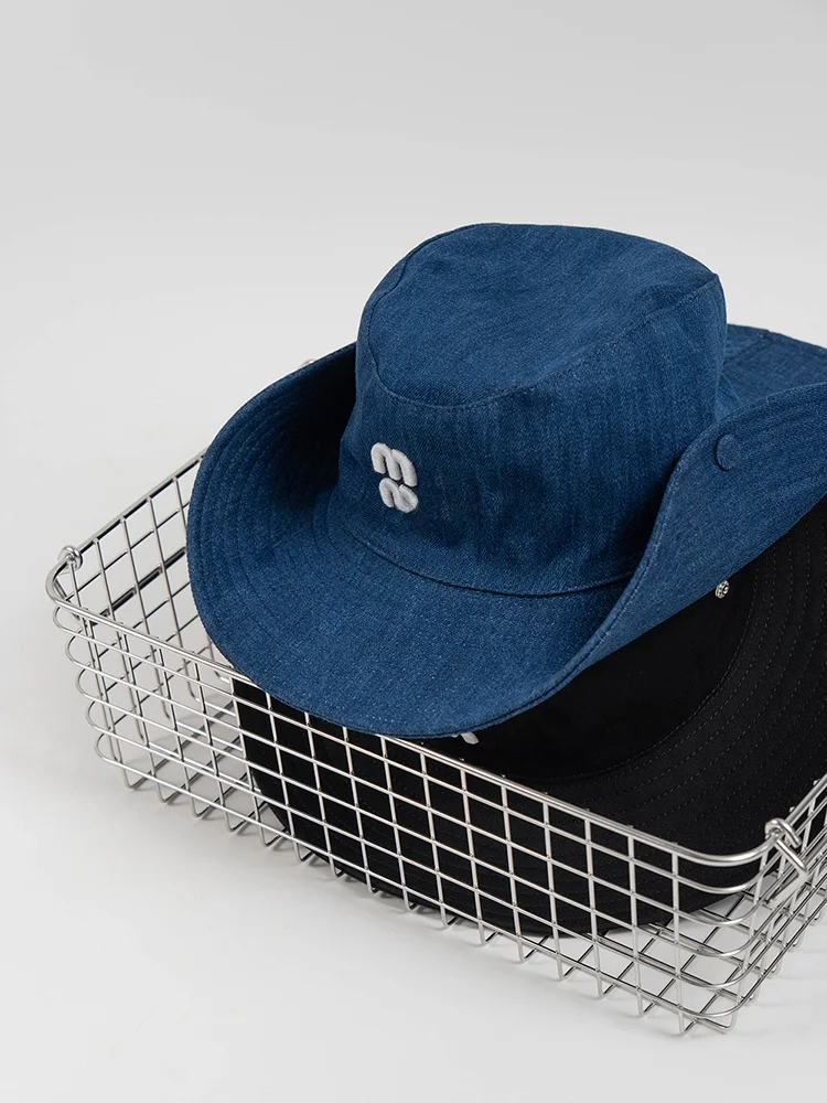 casquette-de-peche-sopra-studio-double-couche-avec-logo-brode-style-western-cowboy-chapeau-pare-soleil-pour-femme-style-decontracte-dessus-plat-large