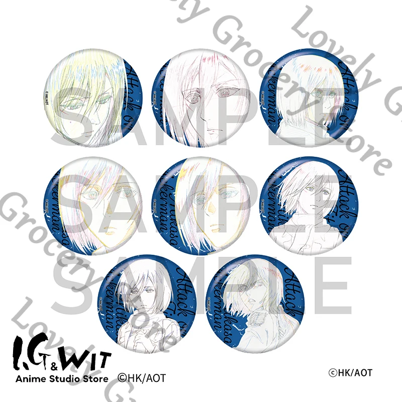 Oficial Anime Shingeki No Kyojin Mikasa · Ackerman ataque a los Titanes Cosplay dibujos animados hojalata emblema insignia mascota ornamento regalo