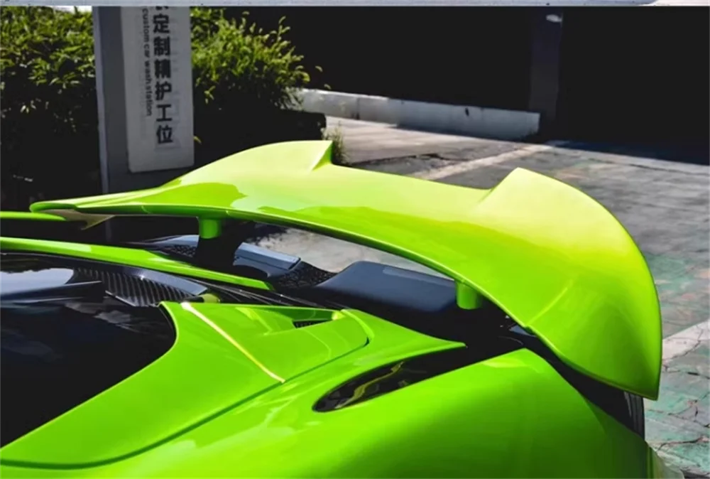 طقم هيكل طراز 765LT لسيارة ماكلارين 720S المصد الخلفي من ألياف الكربون المطورة وجناح الذيل ومجموعة هيكل الباب الخلفي