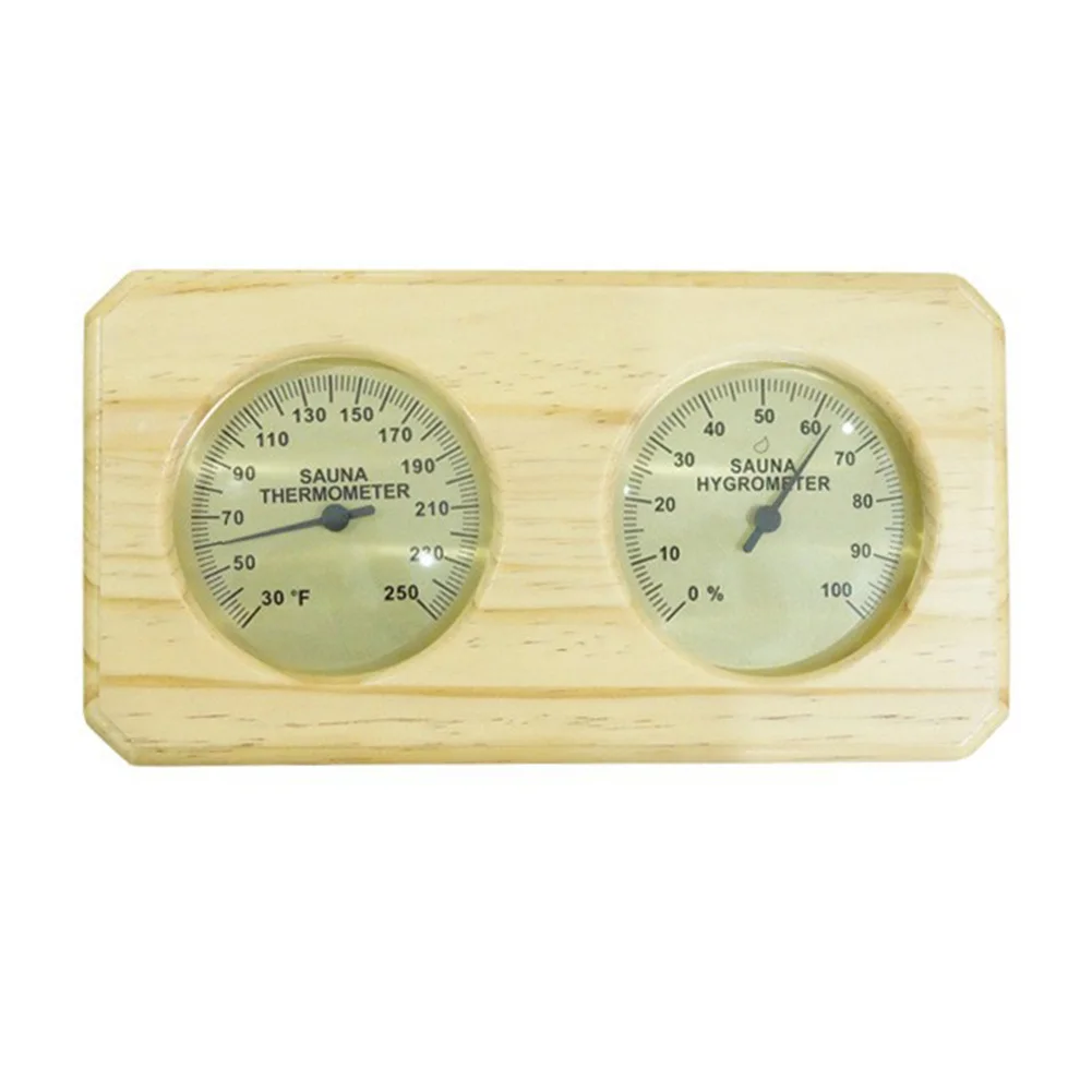 2 in 1 Sauna Thermometer and Hygrometer with Cedar Wood Frame for Precise Sauna Temperature and Humidity Readings