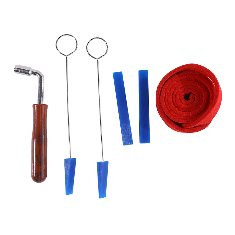 6Pcs Piano Tuning Kit Piano Tuning Tools Professional Tuning Tuner Fixing Parts Lever Mute Hammer Set Music Elements