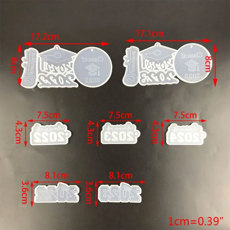 Diy Crystal Epoxy Mold 2023 Graduation Season Hat Present Resin Keychain Pendant Jewelry Accessories Silicone Mold