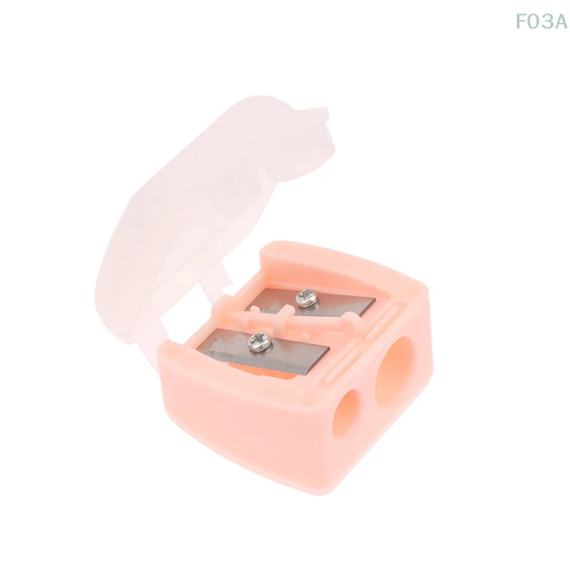 Double Hole Makeup Pencil Sharpener Stationery Knife Eyebrow Eyeliner Pencil Cutting Variety Pen Sharpening Office School Supply