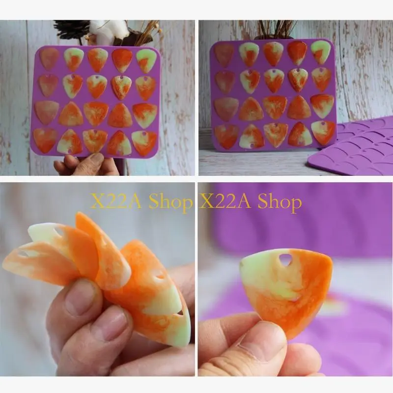 Unique Guitar Pick Resin Molds Guitar Pick for Case Molds Musical Keychain Resin Molds