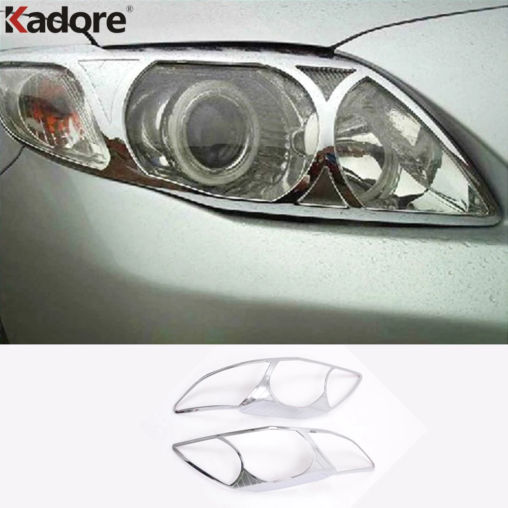 

For Toyota Corolla 2010 2011 Headlight Cover Trim Front Lamp Frame Headlamp Sticker Accessories Car-styling ABS Chrome