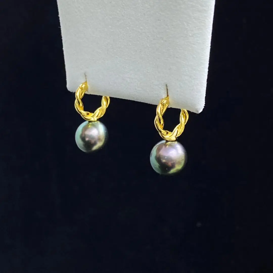 Wholesale S925 Sterling Silver Earrings Mount Findings Settings Base Mounting Parts Accessory for 9-11mm Pearls 5 pairs/lot