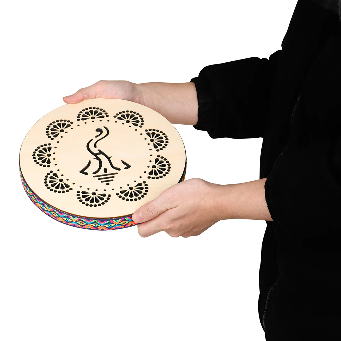 8/10/12 Zoll Creek Drum Ethnische Schlaginstrument Massivholz Trommel Regen Sound Musikalische Geschenke Trommeln, die Sound des Wassers simulieren