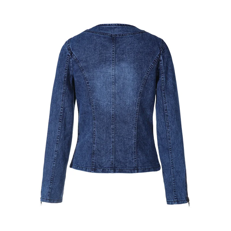 2026 Autumn New Korean Style Denim Jacket Retro Elastic Sequins Casual Versatile Long Sleeve Trendy Short Coat For Women