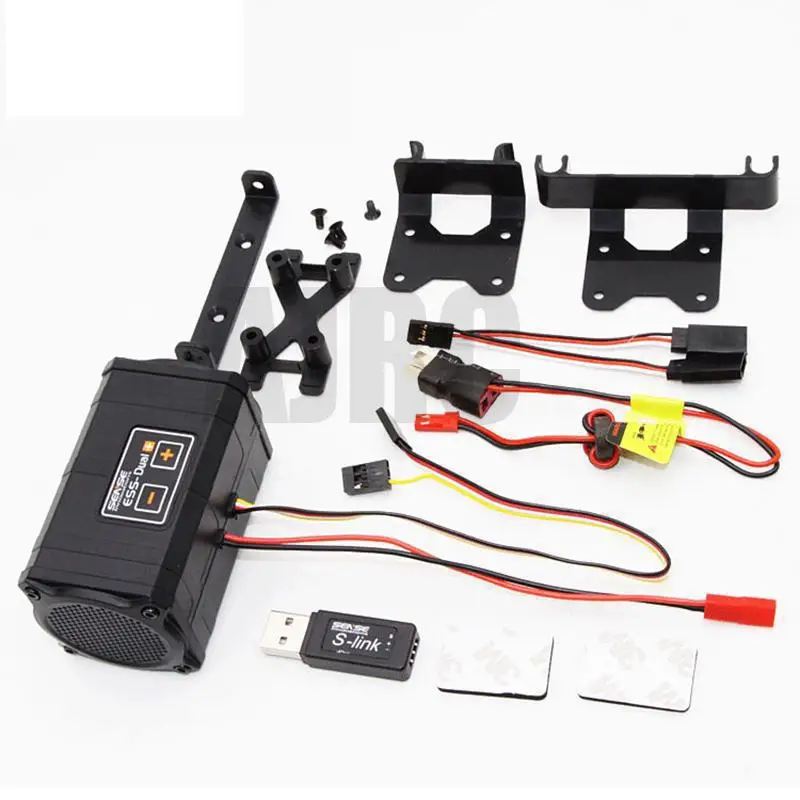 Ess-dual Dual Dual Horn Simulation Sound Group Engine Sound With Bracket For Trx-4 Trx6 Scx10 D90 Axial Engine Sound Simulator