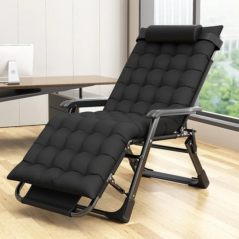 Lunch And Nap Dual Use Reclining Folding  Chair Backrest Leisure Outdoor Fold Chair Portable Beach Chair Marching Beds