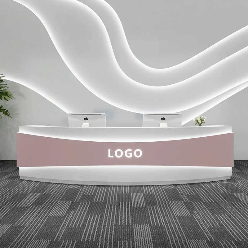 Front Desk Reception Counter Cashier Reception Checkout Salon Counter Restaurant Cafe Comptoire Magasin Reception Furniture