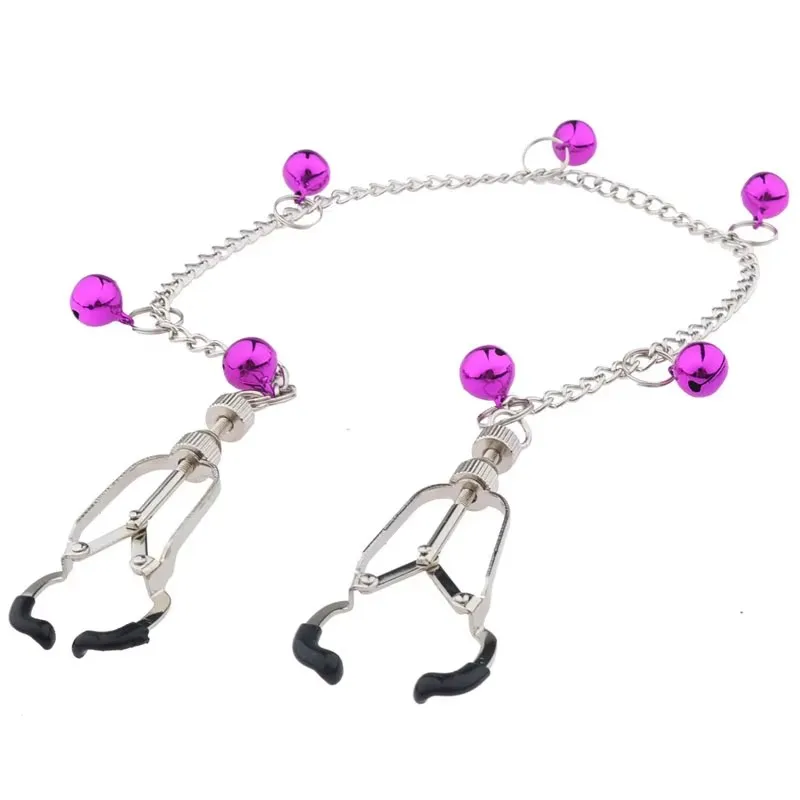 Metal Nipple Clips Stretching Device weighted breast clamp estim nipple stimulator Sex Toys for women adult bdsm toy