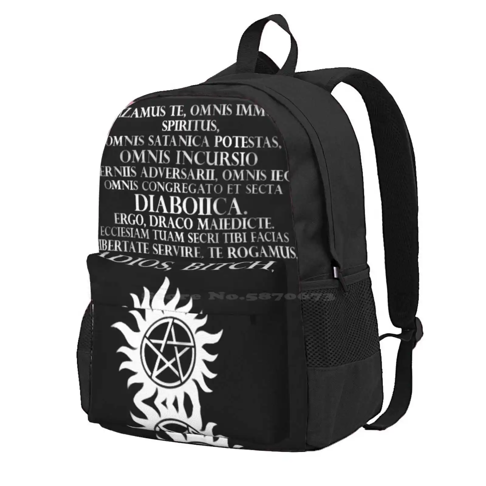 Supernatural Exorcism Hot Sale Schoolbag Backpack Fashion Bags Supernatural Dean Winchester Sam Winchester Castiel Spn Exorcism